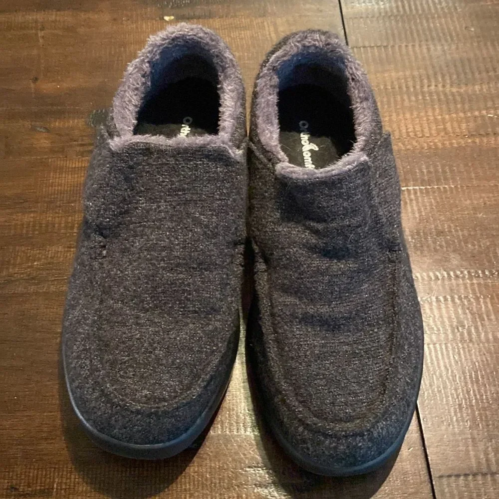 OrthoComfoot Mens Slippers Arch Support Plantar Fasciitis Orthopedic House